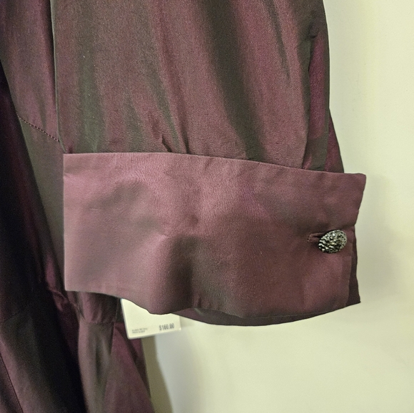 NWT - Satin Taffeta Jones New York "Merlot" Iridescent Midi Dress - Size 16 - Picture 11 of 16